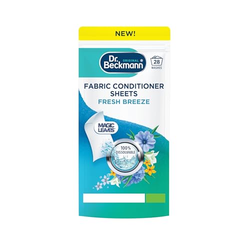 Dr. Beckmann Fabric Conditioner Sheets Fresh Breeze | No mess | Convenient and pre-dosed fabric conditioner sheets |Dissolvable | easy to use | 14 sheets