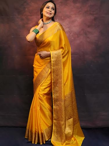 Image of Sugathari Women's Banarasi Saree Pure Kanjivaram Silk Saree Soft new ladies 2025 Design Wear Pattu Sarees Sadi Party Sari collections With Blouse Piece (San Pari-225)