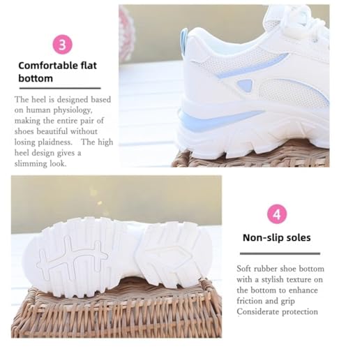 Y2K Chunky Dad Sneakers for Women Thick Sole Breathable Athletic Shoes with Anti-Slip Sole for Running and Casual Wear4