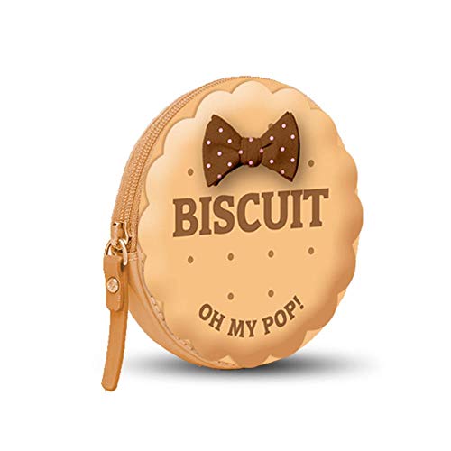 Photo de Oh My Pop! Biscuit-Porte-monnaie Rond, Beige