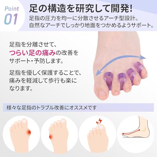Gulenvailo 足指セパレーター 4個セット