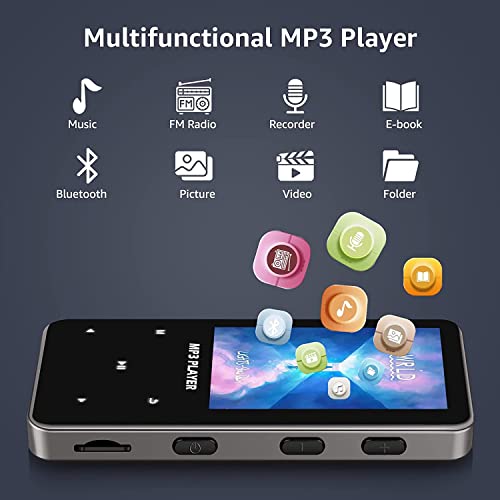 Aiworth 32Go Lecteur MP3 Bluetooth 5.0 MP4 Player Multifonctionnel