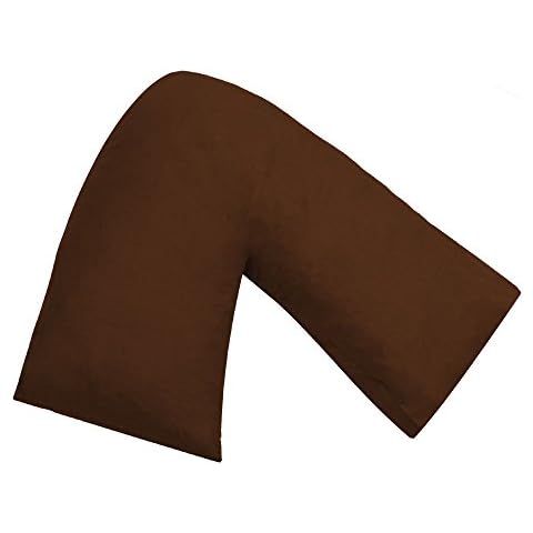 Pricebust] CHOCOLATE V SHAPED 100% EGYPTIAN COTTON 200TC THREAD COUNT PILLOWCASE BACK & NECK SUPPORT, MATERNITY, ORTHOPEDIC, V COVER ONLY Cover