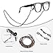 RACIOCK Women Men Glasses Chains Energy Gemstone Beaded Sunglasses Eyeglasses Reading Glasses Retainer Strap Holder(Tiger Eye)