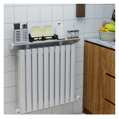 QSTGX Cubre Radiadores Blanco EstanteríA Radiador Sin Agujeros para Dormitorio, baño, salón, Cocina, Almacenamiento y decoración(80cm/31.5 in)