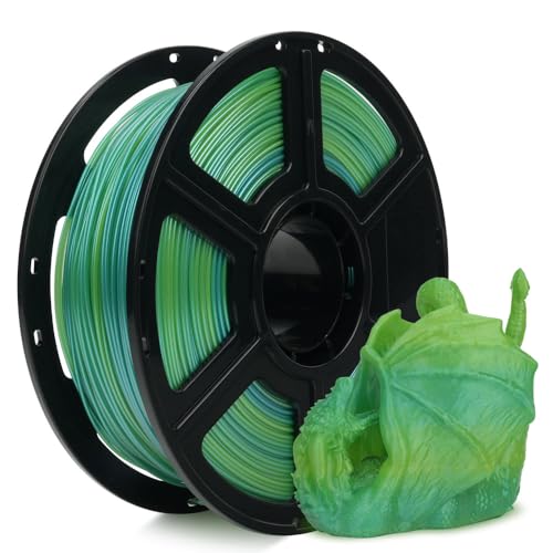 Image of FLASHFORGE Chameleon Gradient Rapid PLA Filament Yellow & Green, High Speed PLA Filament 1.75mm Max 500mm /s Fast Printing, Displays Shimmering Effects from Various Angles and Light