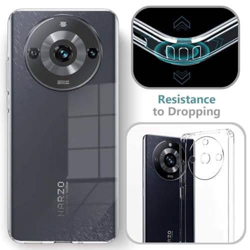 Image of Dashmesh Shopping Transparent Back Case Cover for Realme Narzo 60 Pro 5G / Realme 11 Pro 5G / Realme 11 Pro Plus 5G (Soft Silicone & Flexible & Camera Protection Back Case)