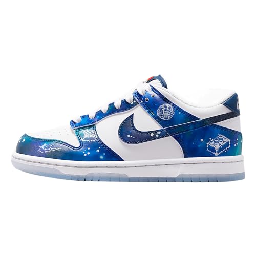 Nike Dunk Low x LEGO Collection Big Kids Shoes (White/Brave Blue/Metallic Platinum/Multi-Color) Size 6