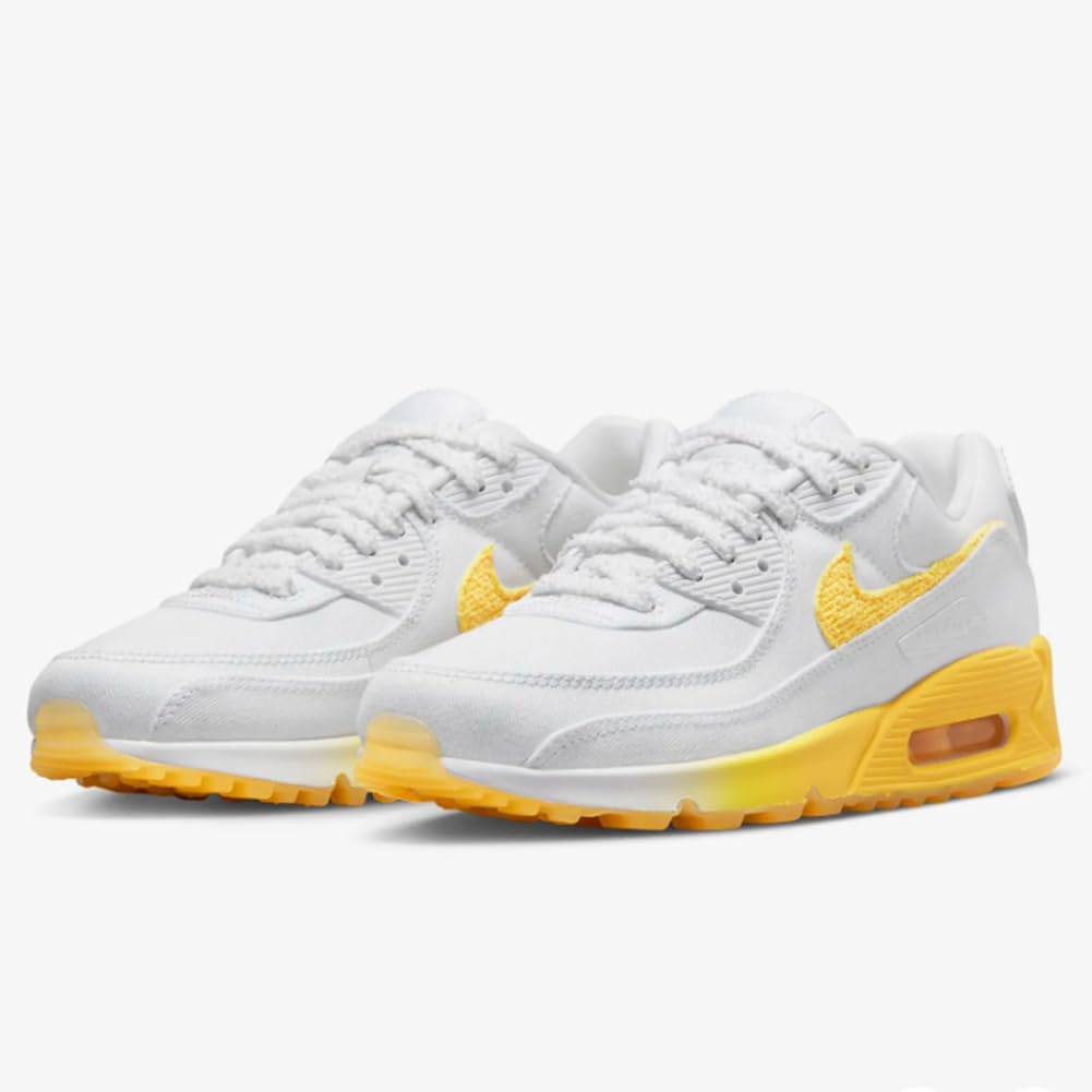 Women's Air Max 90 SE - Size 10 US - White/Citron Pulse (White/Citron Pulse-Alabaster, us_Footwear_Size_System, Adult, Women, Numeric, Medium, Numeric_7)