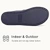 ULTRAIDEAS Memory Foam House Shoes for Women Indoor, Summer Loafer Slippers for Women with Rubber Sole, Navy, 9-10 UK #3