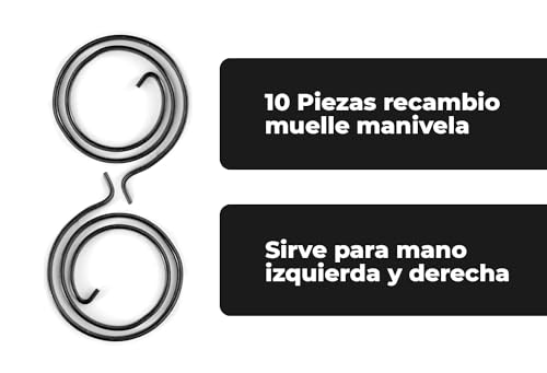 Miniatura 3 de Arco 10 Unidades De Muelles De Repuesto. Pack Repuestos De Resorte Para Manillas De Puerta: Diseñados Para Todo Tipo De Manivelas, Muelles Internos De 1.8 Vueltas