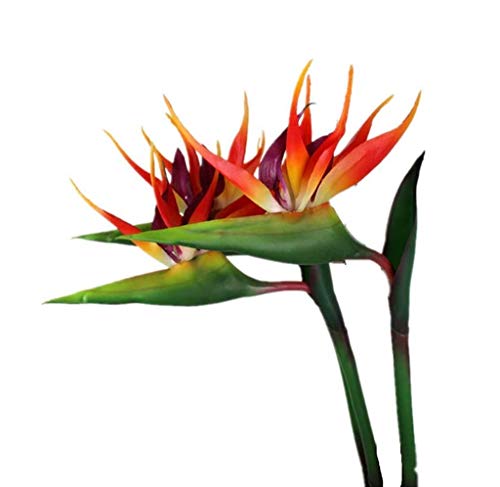 Artificial Flowers,Artificial Heaven Bird Plant,Bird of Paradise Artificial Plant,Faux Flowers Plants Indoor,Fake Flowers Arrangements for Wedding Home Decoration-2pcs,32.2inch