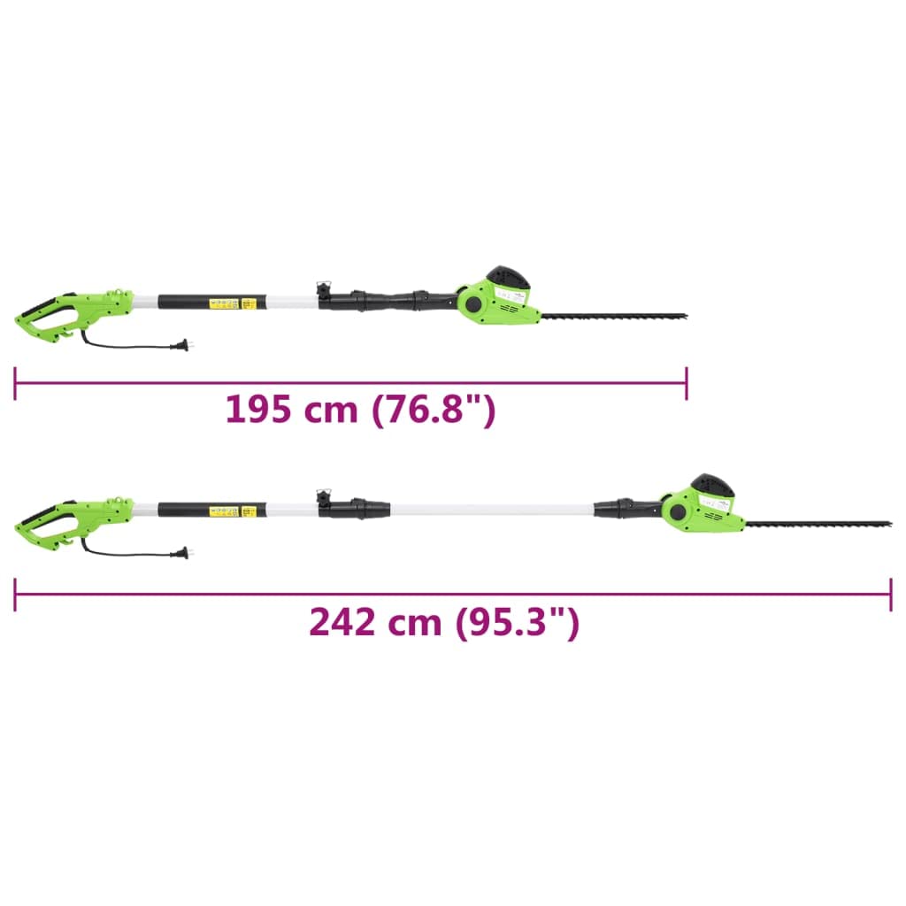 Genérico Cortasetos eléctrico telescópico de pértiga 41 cm 550 W,Casa y jardín,Jardín,Maquinaria de jardinería,Cortasetos,Verde,149205