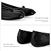 POYOIOR Black Tabi Shoes Women Split Toe Wide Width Ballet Flats Comfort Casual Work Shoes for Women Office 2025 Spring Size 8.5