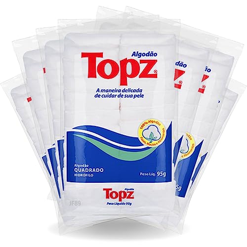 Algodão Prensado Quadrado Topz 1200 Unidades (6cm x 4,5cm)