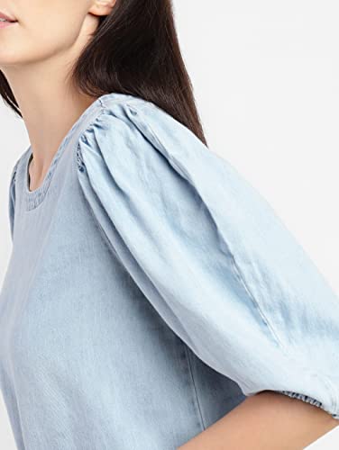 Image of Levi's Solid Cotton Collar Neck Women's Regular Fit Casual Shirt