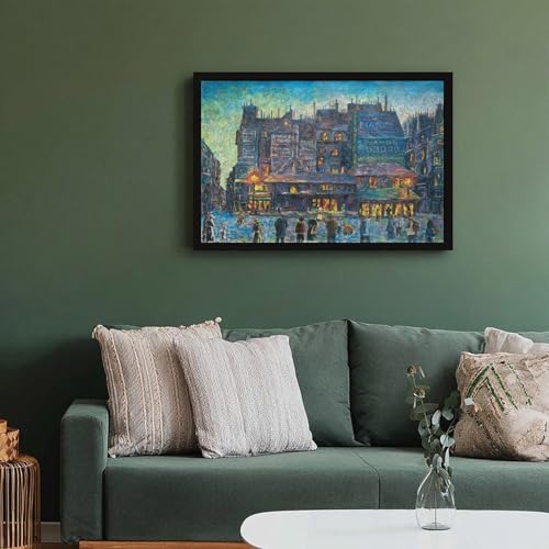 Toile Paris Rue Animée Maximilien Luce pour sublimer un mur blanc vide - 6