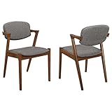 Coaster 105352 Home Furnishings Side Chair (Set of 2), Dark Walnut