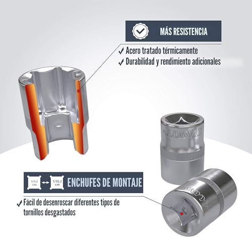 Miniatura 7 de Llave De Vaso En Pulgadas I Tuercas I Tuerca De Caja I Juegos De Herramientas I Llave De Tuercas 24 Pzs.