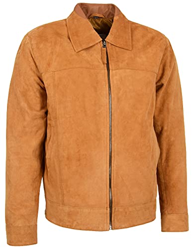 Divergent Retail DR133 Suède leren herenjas, bikerstijl, bruin - Image 5