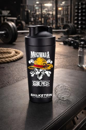 Image of Stainless Steel Gym Shaker Bottle 750ml | Leak Proof Protein Mixer Shaker | BPA Free | Metal Sports Water Bottle for Gym, Workout & Fitness (Anime-28-BLACK)