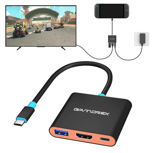 Switch 2 Dock, Portable for Switch2 Dock, Support 8K@60Hz, 4K@60Hz HDR,UBS-A, 100W PD Fast Charging for Switch 2/Nintendo Switch/OLED