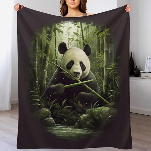 Couverture panda 130x150 cm douce et lavable pour lit et canapé - 2