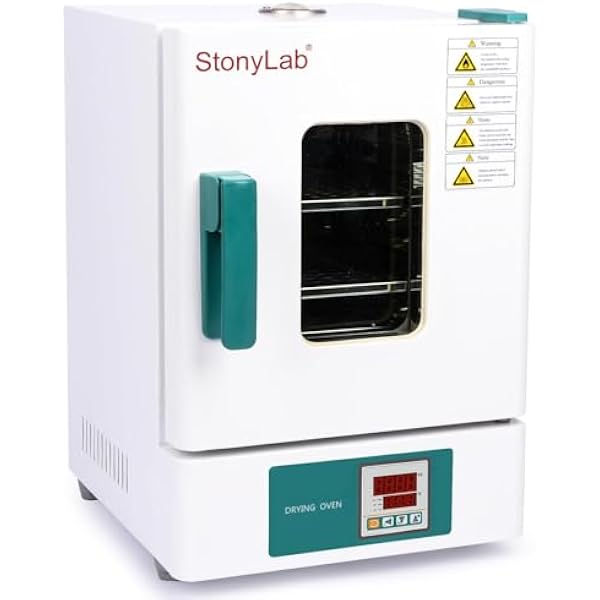 stonylab Cyfrowy piec konwekcyjny grawitacyjny, 18 l/0,63 cu ft laboratoryjny piec do suszenia i ogrzewania z wnętrzem ze stali nierdzewnej, 220 V/300 Celsjusza 50/60 Hz 600 W