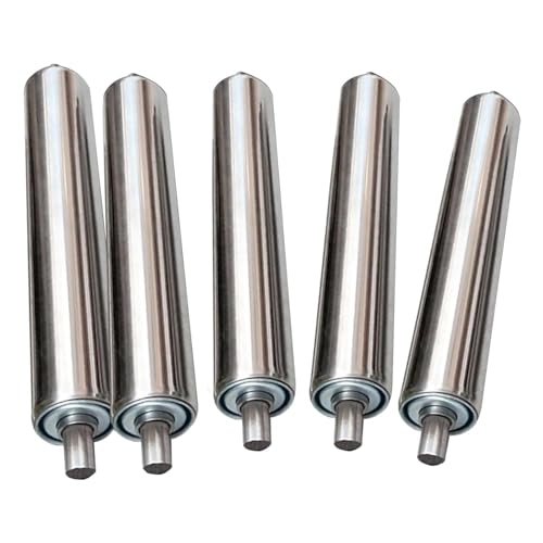 Stainless Steel Gravity Conveyor Rollers - Dia 1in/1.3in/1.5in/2in/2.4in Durable Stainless Steel Gravity Roller for All Types Of Moving Projects, as Feed Rollers to Metal Cutting Saw(L 450MM(17.7in),D