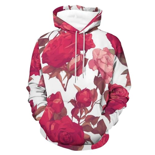 Sweatshirt fleur rose rouge parfait pour vos sorties décontractées en ville