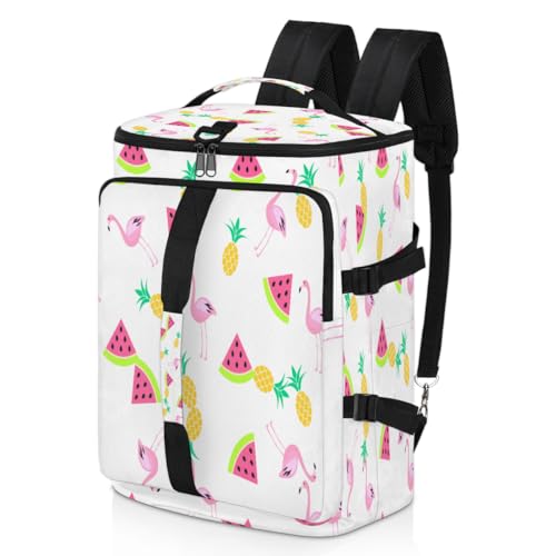 Zaino da viaggio sportivo estivo con fenicottero per uomo e donna stampa estiva borsa da fine settimana con scomparto per scarpe da 47.5 l per sport palestra viaggi Colore 47.5L