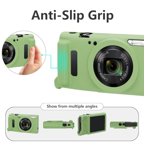 Funda de silicona para Canon PowerShot ELPH 360 con protector miniatura 2