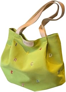 BAGILO Korean Style Heart Embroidery Tote Bag - Cute Shoulder Bag, Student Book Bag, Durable Ladies Handbag, Shopper Bag