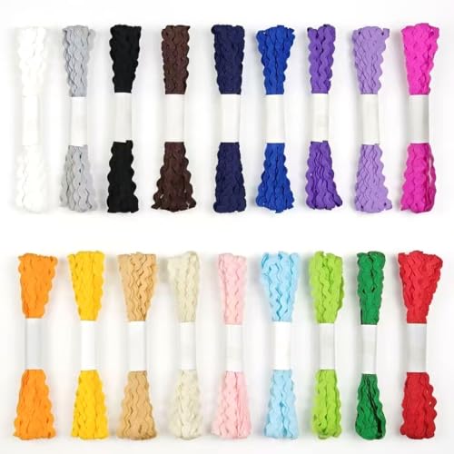 Simplicity CREATIVE GROUP Rick Rack Trim, 1/2 Inch, 3 Yards, Assorted Colors