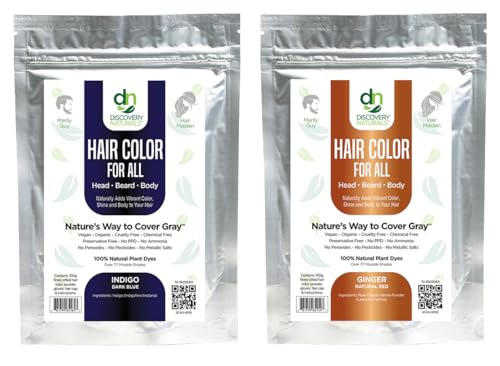 2 Step Black Henna Hair Color Kit Natural 100%