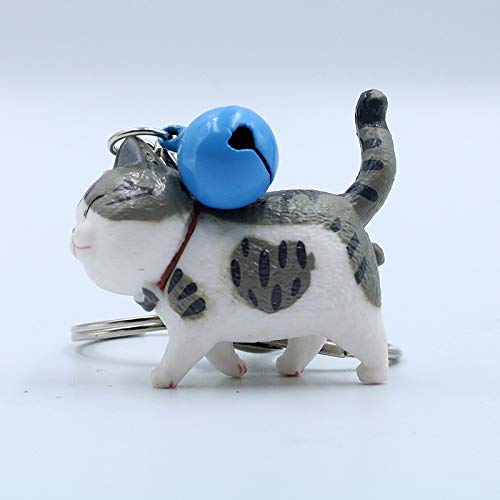 Keyring Keychain Fashion Cute Keychain Cartoon Walking Cat Pendant Key Rings Kitten Pet Key Chain Shake Head Bells Car Bag Keychains Charms Jewelry Gift Keychain Keyrings Keychains Key Chains Key Ring
