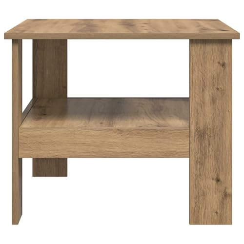 Table carrée chêne artisanal pour optimiser le rangement des petits salons - 8