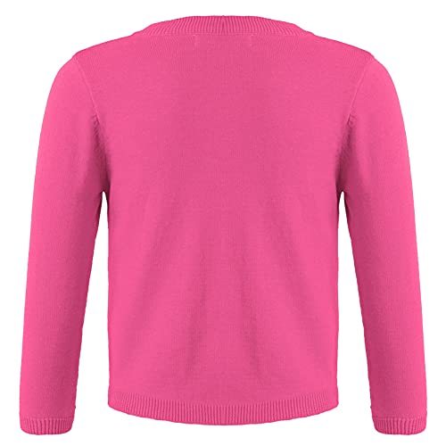 renvena Little Girls Cotton Cardigans Kids Long Sleeve Button Sweater Toddler Round Neck Cardigan Sweaters2