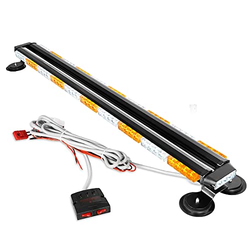 Barra Luminosa Stroboscopica LED 12V COB - Gialla/Bianca, Impermeabile, Per Veicoli Emergenza - Foto 10