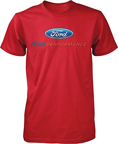 Ford Performance T-Shirt Mustang GT ST Racing (Front Print), Red, 2XL
