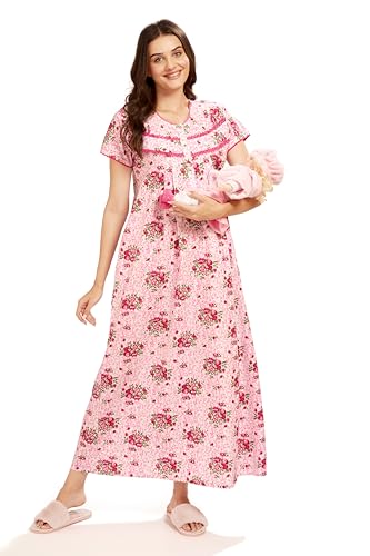Image of AV2 Women Printed Feeding /Nursing /Maternity Nighty