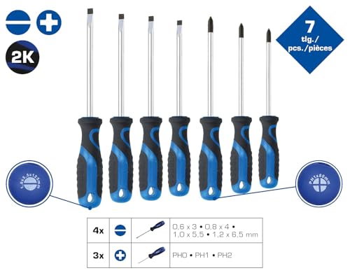 Tournevis Plats et Cruciforme en Acier Chrome Vanadium BRILLIANT TOOLS