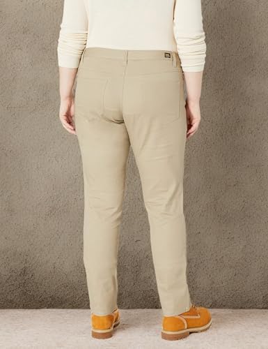 Lee womens Original Straight Leg (Plus and Standard Sizes) school uniform pants, Khaki, 7 US4