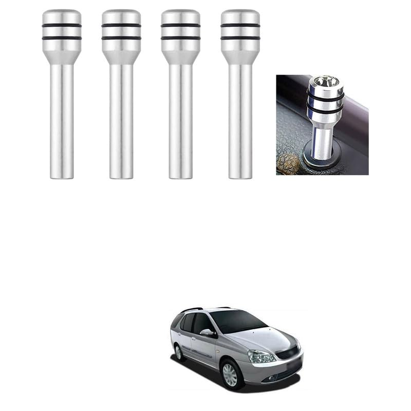 LOVMOTOLOVMOTO Universal 4pcs Car Door Lock Knobs Decor, Vehicle Interior Aluminum Alloy Replacement Pull Pins with Smooth Surface, Inner Vehicle Pins Fits(Assorted) Comfortable with Ind-igo Mari-na