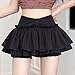 Kawaii Mini Skirt Harajuku Goth Fashion Gothic Clothes Midi Waist Vintage Layered Short Tiered Skirt Black