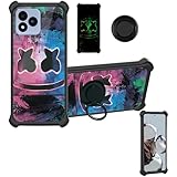 Aroepurt Case Compatible for Vortex J24 Phone Case Cover [Hard PC + Soft Silicone][Ring Support] [Luminous Effect] YGH-BQ