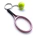 JINZHOUFZ Color Mini Tennis Racket with Ball Keychain Key Ring (purple)