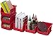 Akro-Mils 30210 AkroBins Plastic Storage Bins, Space-Saving Stackable Bins for Garage, Pantry, Craft Organization, 5-Inch x 4-Inch x 3-Inch, Red, 6-Pack