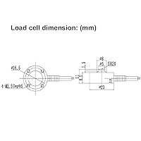 Vista 13 de ATO Micro - Célula de carga de compresión y tensión de 11.0 lbs, tipo botón, mini sensor de célula de carga de pesaje, sensor subminiatura de fuerza