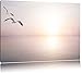 Produktbild Möwen am Meer bei Sonnenaufgang Format: 80x60 auf Leinwand, XXL riesige Bilder fertig gerahmt mit Keilrahmen, Kunstdruck auf Wandbild mit Rahmen, günstiger als Gemälde oder Ölbild, kein Poster oder Plakat